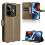 For Realme GT 7 5G Diamond Texture Leather Phone Case(Brown)