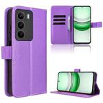 For Realme C71 4G Diamond Texture Leather Phone Case(Purple)
