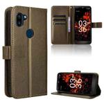 For Orbic Fun+ 4G Diamond Texture Leather Phone Case(Brown)
