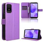 For TCL 502 Diamond Texture Leather Phone Case(Purple)