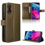 For TCL 505 4G Diamond Texture Leather Phone Case(Brown)