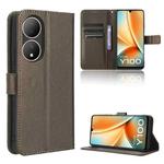 For vivo Y100 5G Diamond Texture Leather Phone Case(Brown)