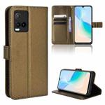 For vivo Y21 2021 / Y21s Diamond Texture Leather Phone Case(Brown)