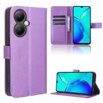 For vivo Y35+ Diamond Texture Leather Phone Case(Purple)
