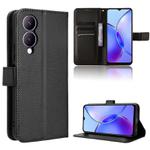 For vivo Y33T 2023 Diamond Texture Leather Phone Case(Black)