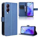 For vivo Y33T 2023 Diamond Texture Leather Phone Case(Blue)