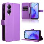 For vivo Y33T 2023 Diamond Texture Leather Phone Case(Purple)