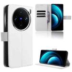 For vivo X100 Pro 5G Diamond Texture Leather Phone Case(White)