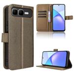 For Infinix Smart 10 Plus 4G Diamond Texture Leather Phone Case(Brown)