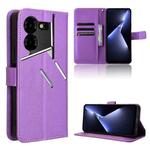 For Tecno Pova 5 Pro Diamond Texture Leather Phone Case(Purple)