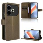 For Tecno Pova 6 Neo 4G Diamond Texture Leather Phone Case(Brown)