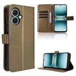 For Tecno Spark Go 2 4G Diamond Texture Leather Phone Case(Brown)