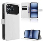 For Tecno Spark 40 4G Diamond Texture Leather Phone Case(White)