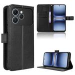 For Tecno Spark 40 4G Diamond Texture Leather Phone Case(Black)