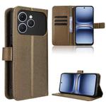 For Tecno Spark 40 4G Diamond Texture Leather Phone Case(Brown)
