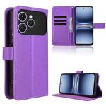 For Tecno Spark 40 4G Diamond Texture Leather Phone Case(Purple)