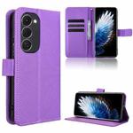 For Tecno Spark 40 Pro+ 4G Diamond Texture Leather Phone Case(Purple)