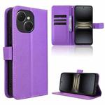 For Tecno Spark 40C Diamond Texture Leather Phone Case(Purple)