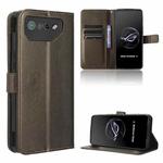 For ASUS ROG Phone 7 Diamond Texture Leather Phone Case(Brown)