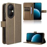 For Huawei Enjoy 80 4G Diamond Texture Leather Phone Case(Brown)