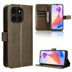For Honor X6a 4G Diamond Texture Leather Phone Case(Brown)