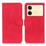 For Xiaomi Redmi Note 13R Pro KHAZNEH Retro Texture Flip Leather Phone Case(Red)