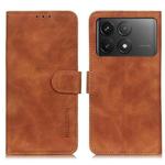 For Xiaomi Redmi K70 5G / K70 Pro 5G KHAZNEH Retro Texture Flip Leather Phone Case(Brown)