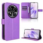 For Oukitel C37 Diamond Texture Leather Phone Case(Purple)