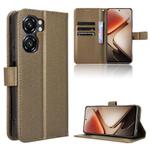 For Oukitel C58 / C58 Pro Diamond Texture Leather Phone Case(Brown)