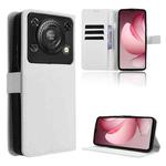 For Oukitel C60 / C60 Pro Diamond Texture Leather Phone Case(White)