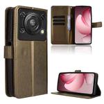 For Oukitel C60 / C60 Pro Diamond Texture Leather Phone Case(Brown)