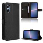 For Sony Xperia 5 V 2023 Diamond Texture Leather Phone Case(Black)