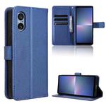 For Sony Xperia 5 V 2023 Diamond Texture Leather Phone Case(Blue)