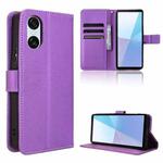 For Sony Xperia 10 VI 2024 Diamond Texture Leather Phone Case(Purple)