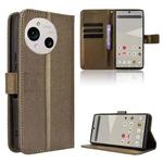 For Sharp Aquos R10 Diamond Texture Leather Phone Case(Brown)