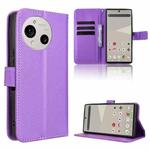 For Sharp Aquos R10 Diamond Texture Leather Phone Case(Purple)