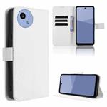 For Sharp Aquos wish5 Diamond Texture Leather Phone Case(White)