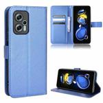 For Xiaomi Redmi Note 12T Pro 5G Diamond Texture Leather Phone Case(Blue)