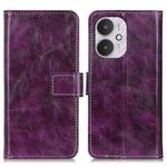 For Xiaomi Redmi 13C Retro Crazy Horse Texture Leather Phone Case(Purple)