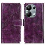 For Xiaomi Redmi Note 13 4G Retro Crazy Horse Texture Leather Phone Case(Purple)