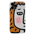 For iPhone 14 Pro Max Face Couple Pattern IMD Matte TPU Phone Case(Girl)