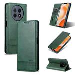 For Huawei Enjoy 60X AZNS Magnetic Calf Texture Flip Leather Phone Case(Dark Green)