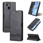 For Huawei Maimang A20 AZNS Magnetic Calf Texture Flip Leather Phone Case(Black)