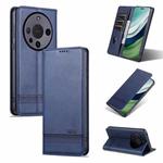 For Huawei Mate 60 AZNS Magnetic Calf Texture Flip Leather Phone Case(Dark Blue)