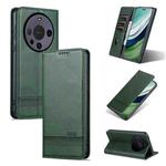 For Huawei Mate 60 Pro AZNS Magnetic Calf Texture Flip Leather Phone Case(Dark Green)