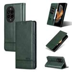 For Huawei nova 13 Pro AZNS Magnetic Calf Texture Flip Leather Phone Case(Dark Green)