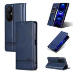 For Huawei Enjoy 80 AZNS Magnetic Calf Texture Flip Leather Phone Case(Dark Blue)