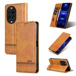 For Huawei Nova 14 Pro AZNS Magnetic Calf Texture Flip Leather Phone Case(Light Brown)