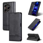 For Huawei Pura 80 5G AZNS Magnetic Calf Texture Flip Leather Phone Case(Black)