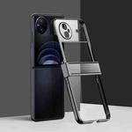 For vivo X Flip Electroplated Three-piece Set Phone Case(Black)